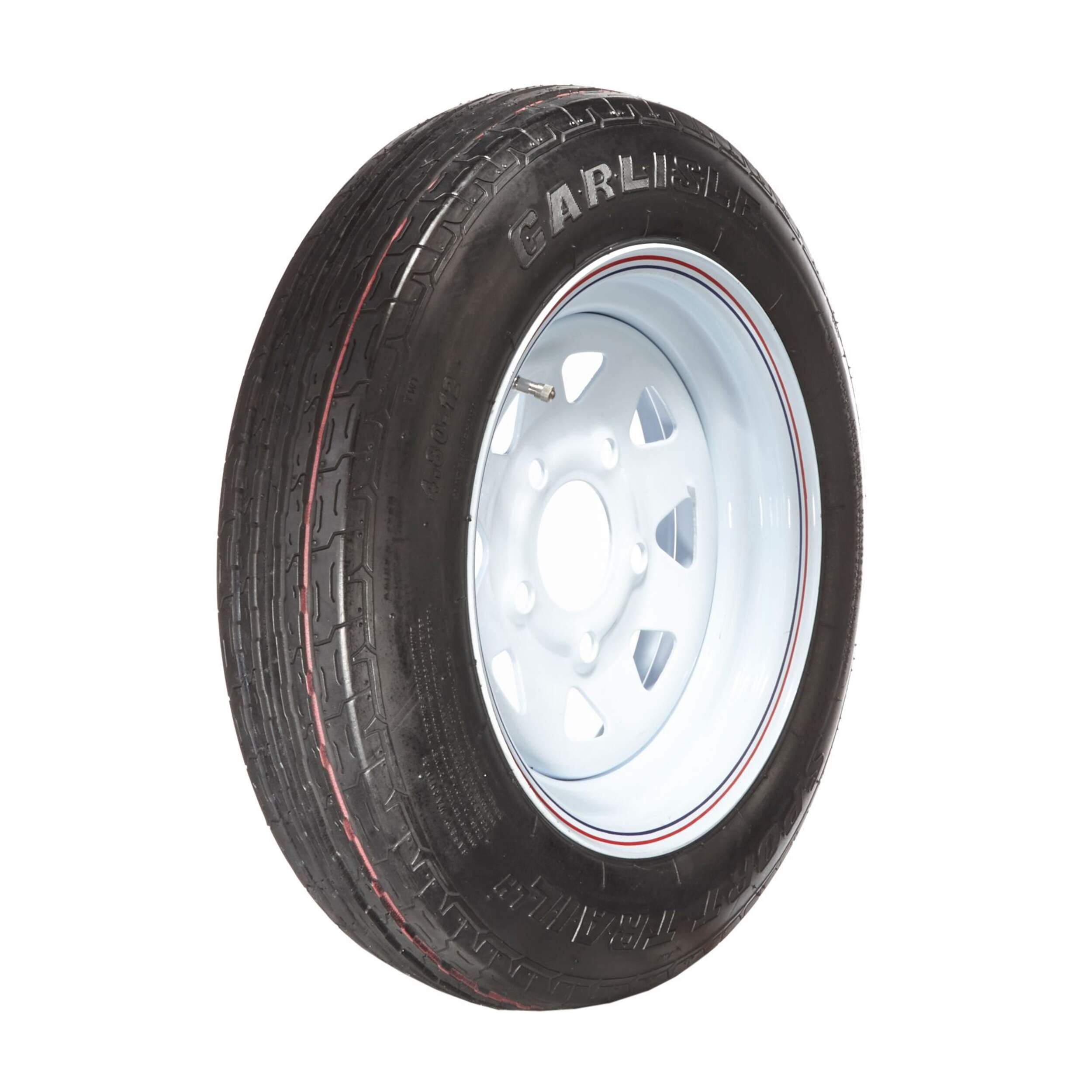 Carlisle Sport Trail LH Trailer Tire Assembly, 480X12-C5 Front_Three_Fourths_Angled_Left