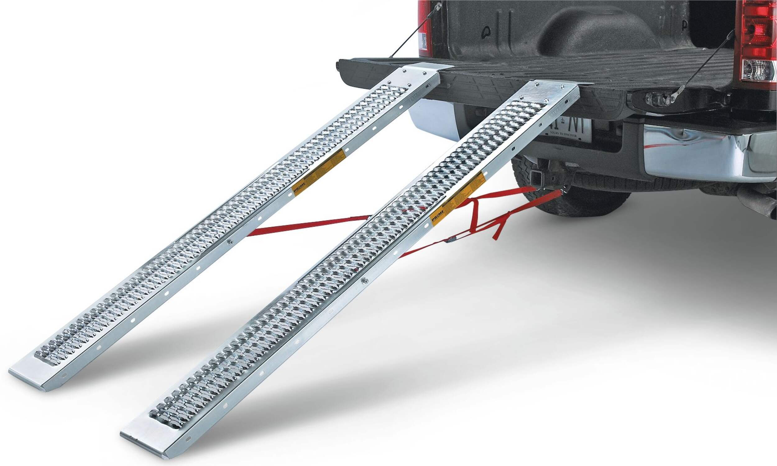 Prime1 Traction Cut-Out Steel Loading Ramps Pair, Easy-To-Use, 72-in, 2-pc Front_Angled_Left