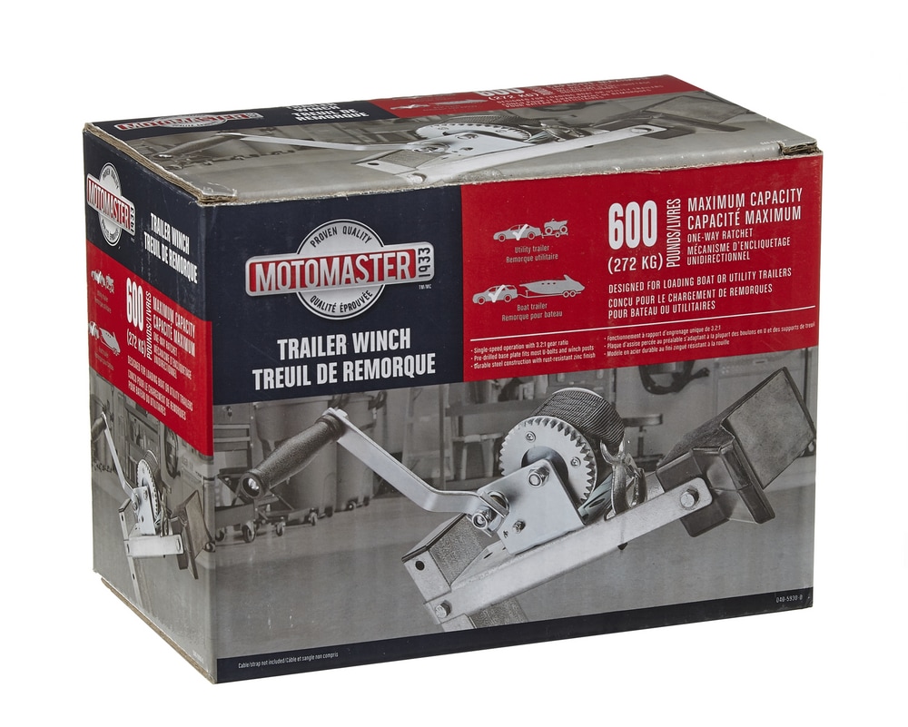 MotoMaster 1Way Trailer Winch, 600lb Canadian Tire