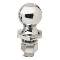Boule d'attelage de remorque Reese Towpower Interlock, acier inoxydable, 2-5/16 po Front_Elevated