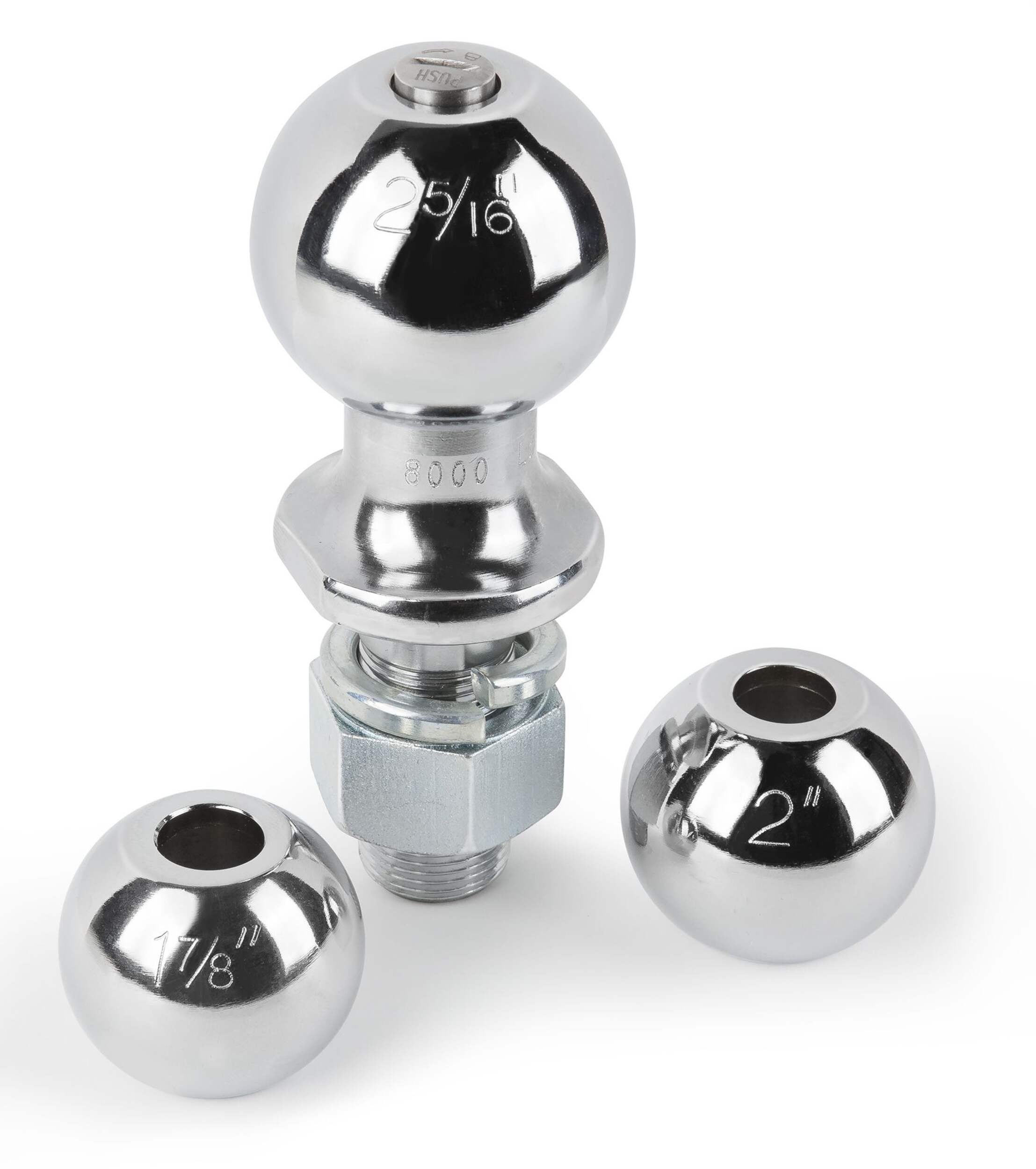 Boule d'attelage de remorque interchangeable Reese Towpower, 3 boules Front_Elevated