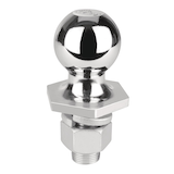 Boule d'attelage de remorque en carbone forgé REESE, chrome, 2 po Front_Elevated