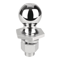 Boule d'attelage de remorque en carbone forgé REESE, chrome, 2 po Front_Elevated