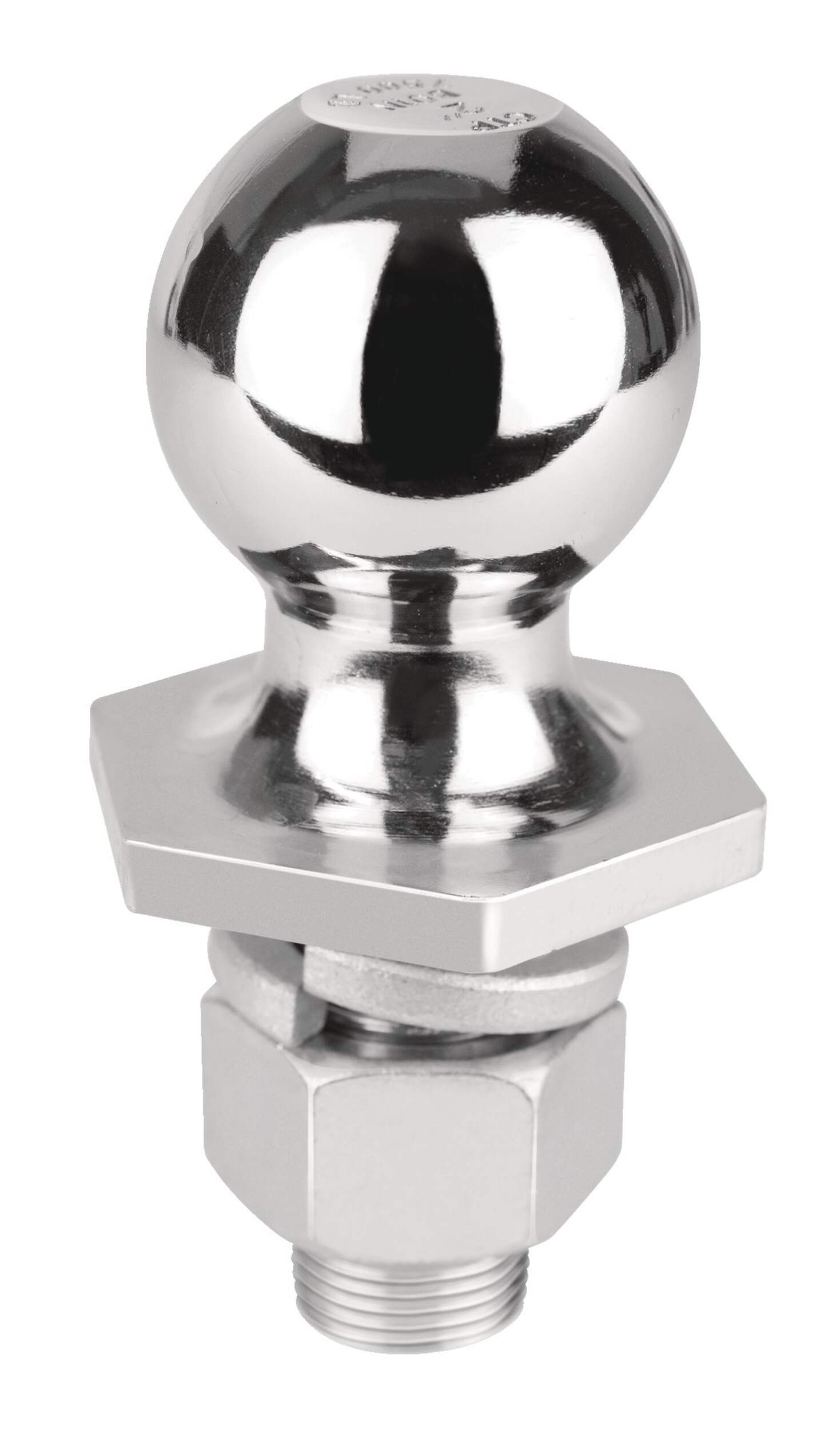 Boule d'attelage de remorque en carbone forgé REESE, chrome, 2 po Front_Elevated