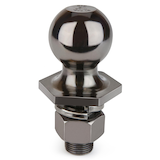 Boule d'attelage de remorque en carbone forgé REESE, nickel noir, 2 po Front_Elevated