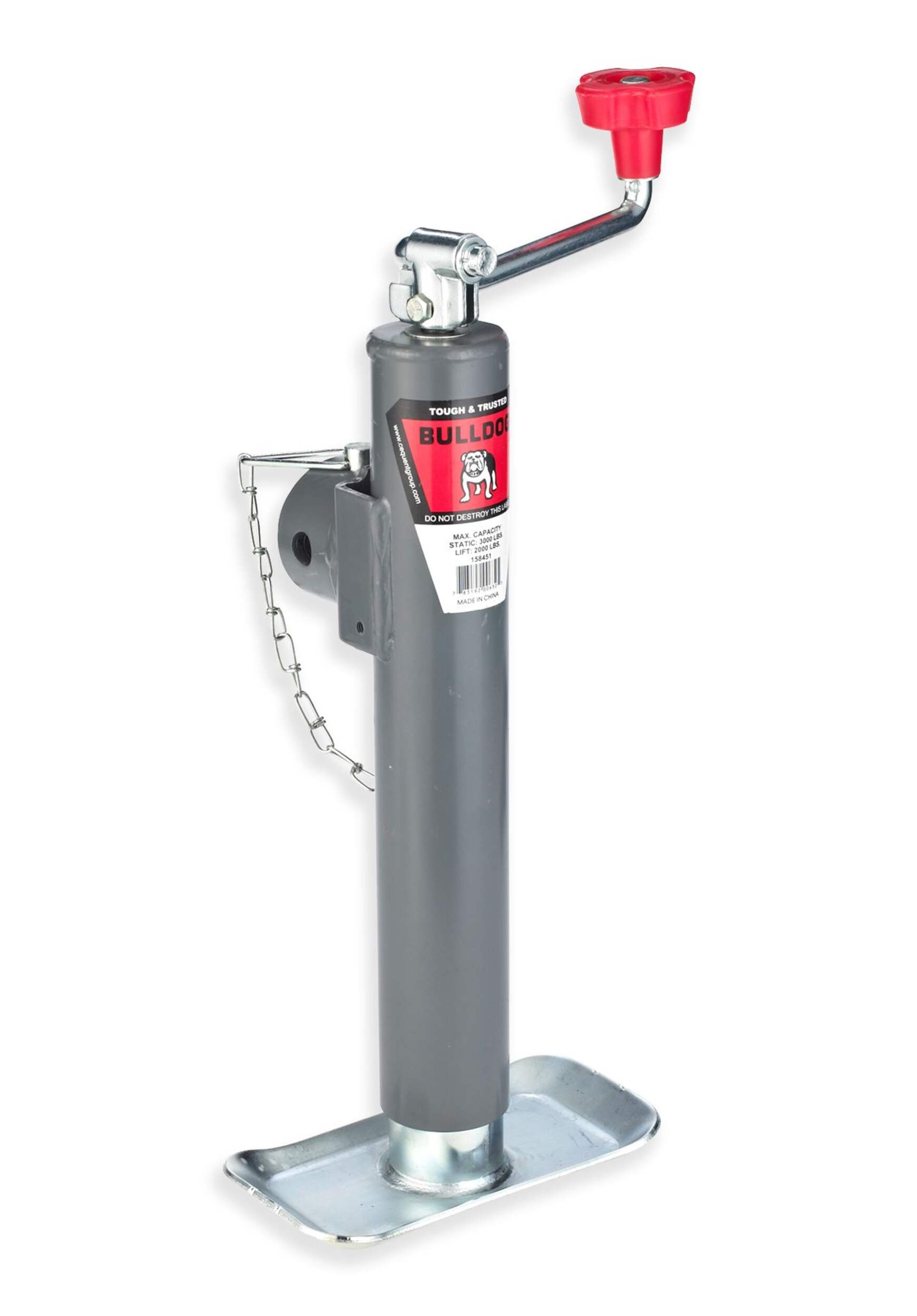 BULLDOG® Round Tubular Swivel Jack, 10-in, 2000-lb Front_Three_Fourths_Angled_Right