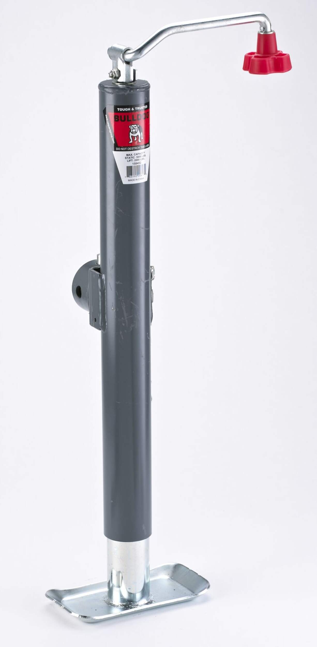 Bulldog Round Tubular Swivel Jack, 15-in, 2000-lb Front_Three_Fourths_Angled_Right