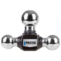 Attelage remorque 3 boules Reese Towpower chromé, noir Front_Flat