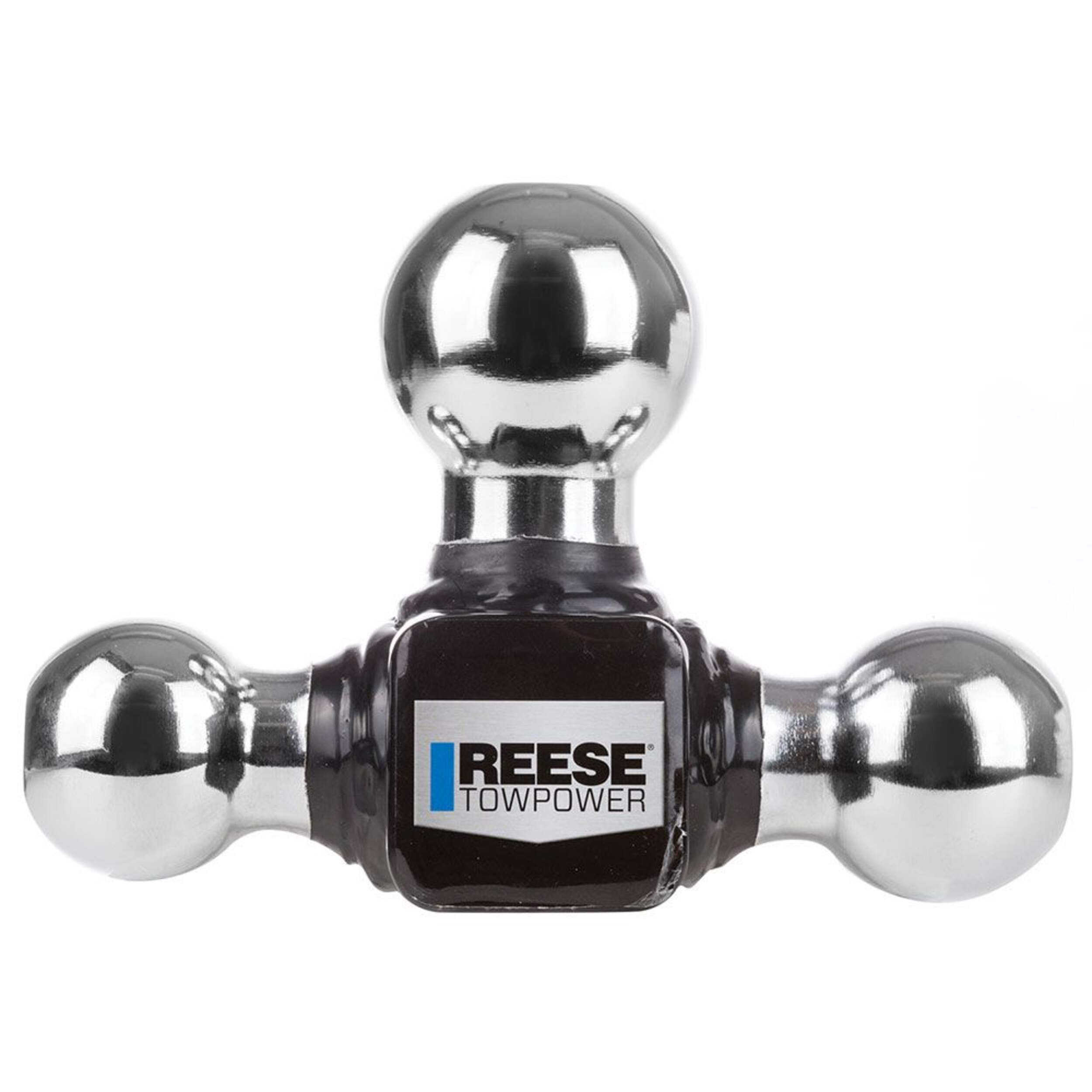 Attelage remorque 3 boules Reese Towpower chromé, noir Front_Flat