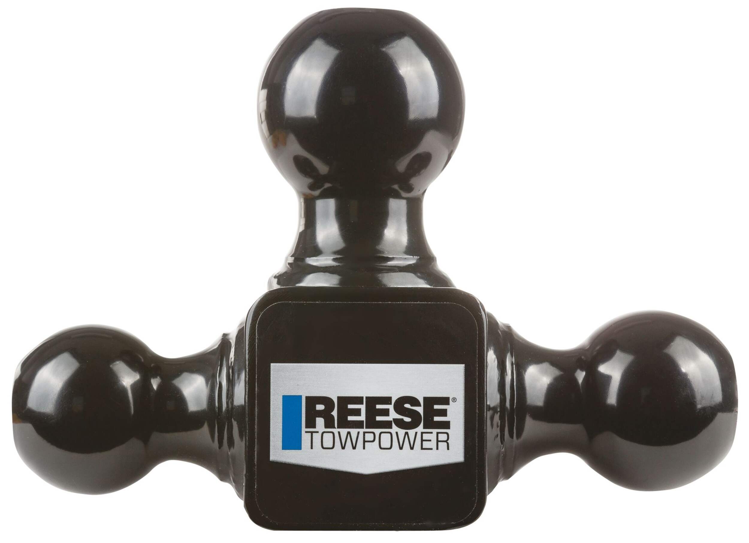 REESE Towpower Tri-Ball Trailer Hitch Mount, Black, 2-1/2-in Shank Front_Flat