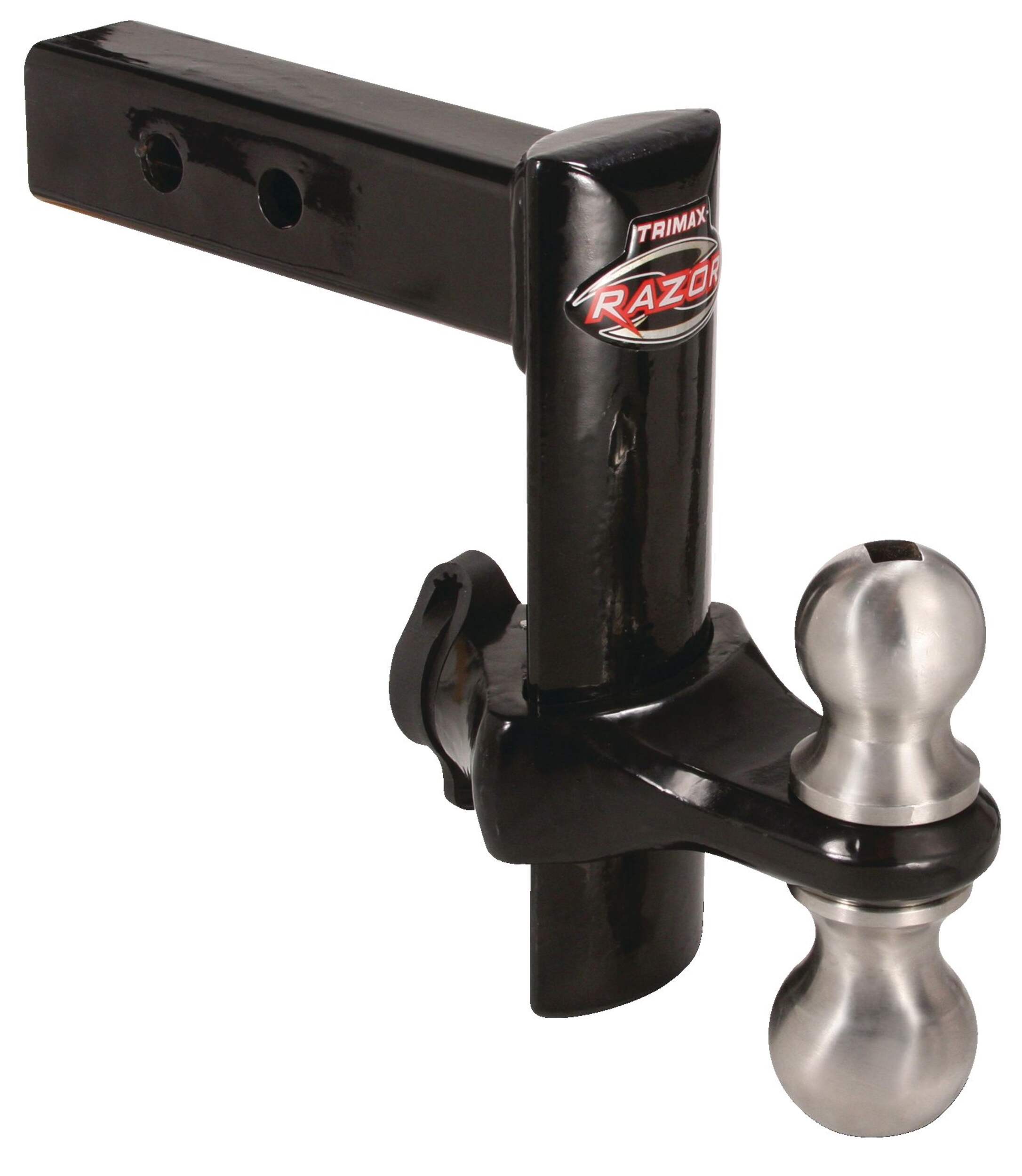 Trimax Razor Adjustable Tow Hitch, Forged Steel, 8-in Drop Front_Three_Fourths_Angled_Right