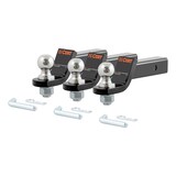 CURT 45037 Loaded Ball Mounts with 2-in Balls, 2-in Drop, 3-Pack Front_Three_Fourths_Angled_Left