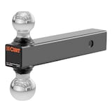 CURT 45002 Multi-Ball Mount 2-in Hollow Shank, 2-in & 2-5/16-in Chrome Balls Front_Three_Fourths_Angled_Right