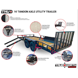 True North 83-in x 16-ft Tandem Axle Utility Trailer, Galvanized Composite_or_Mixed