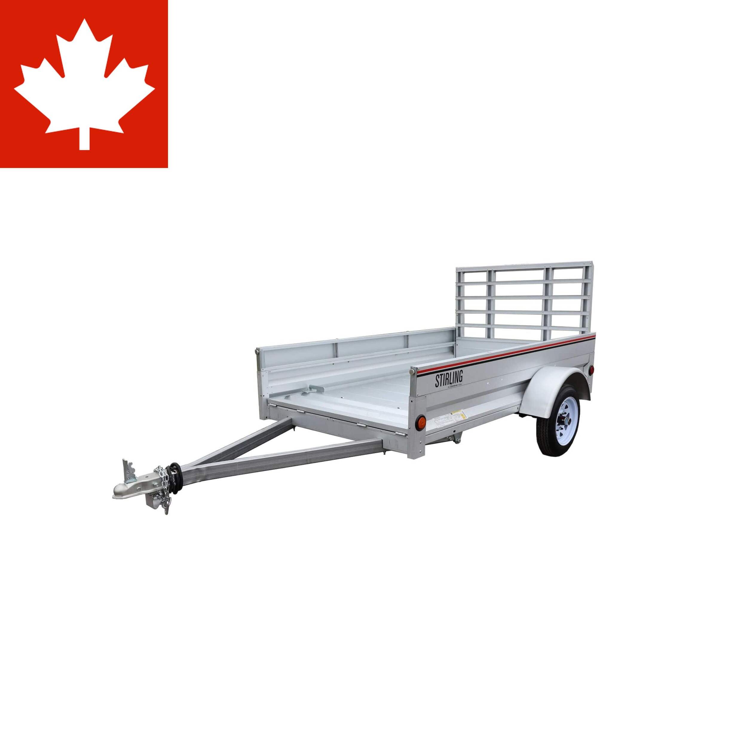 Stirling Galvalume™ Plus Box Trailer, 4-ft x 7-ft Front_Three_Fourths_Angled_Left
