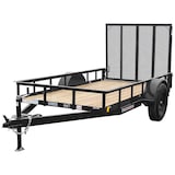 Remorque utilitaire pour aménagement paysager avec porte rampe True North, 60 po x 10 pi Front_Three_Fourths_Angled_Left