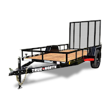 True North 60-in x 10-ft Landscape Utility Trailer with Ramp Gate Front_Angled_Left