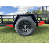 True North 60-in x 10-ft Landscape Utility Trailer with Ramp Gate CloseUp