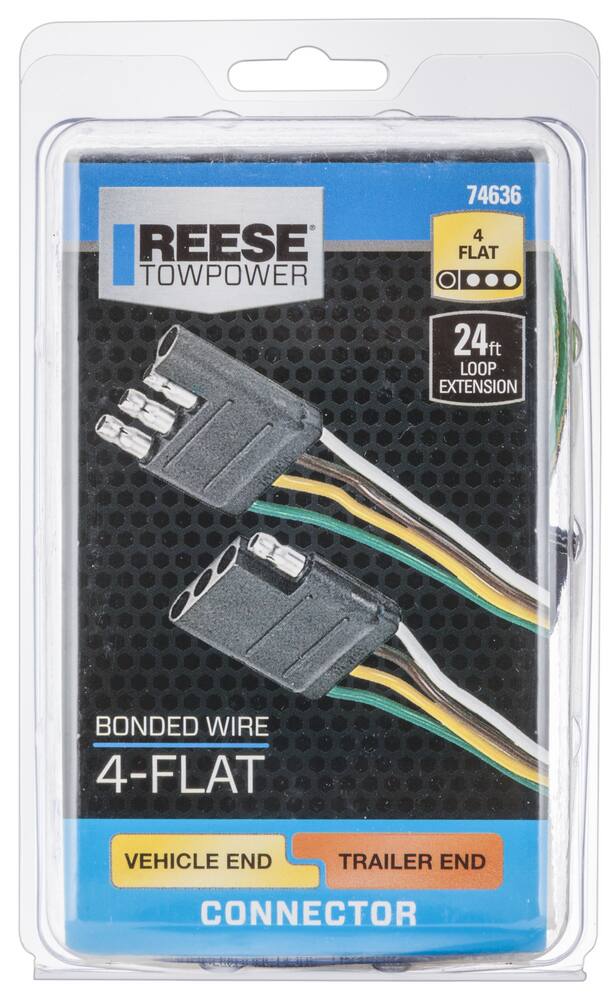 Reese Towpower 4 Way Flat Vehicle And Trailer End Wiring Connector Loop 24 Ft Canadian Tire 