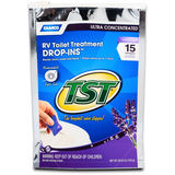 CAMCO TST Ultra Concentrated RV Toilet Treatment Drop-INS, Lavender Scented, 15-pk Front_Flat