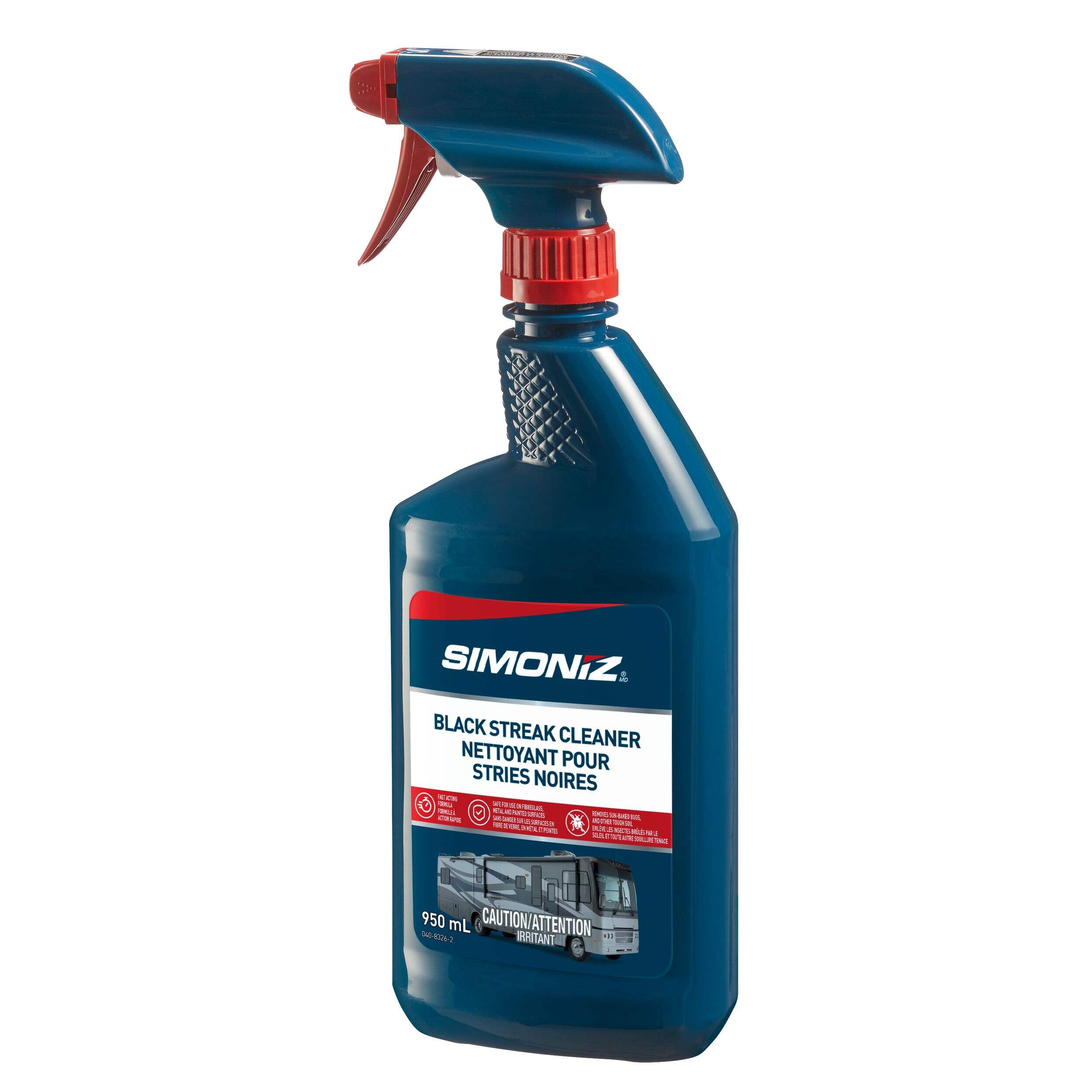 Nettoyant/décapant pour traînées noires pour VR Simoniz, vaporisateur, 950 mL Front_Three_Fourths_Angled_Left