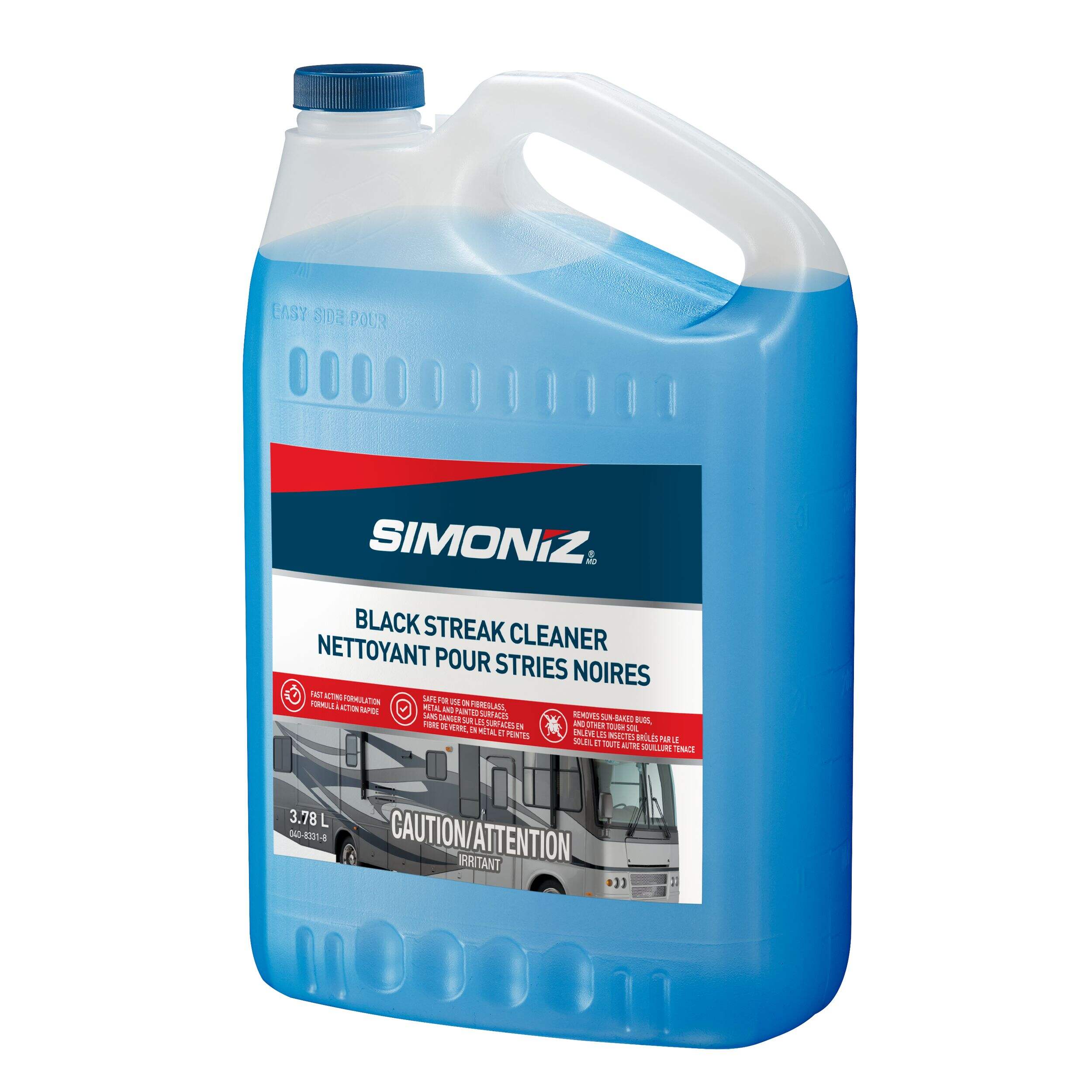 Simoniz RV Black Streak Remover/Cleaner, 3.78-L Front_Three_Fourths_Angled_Left