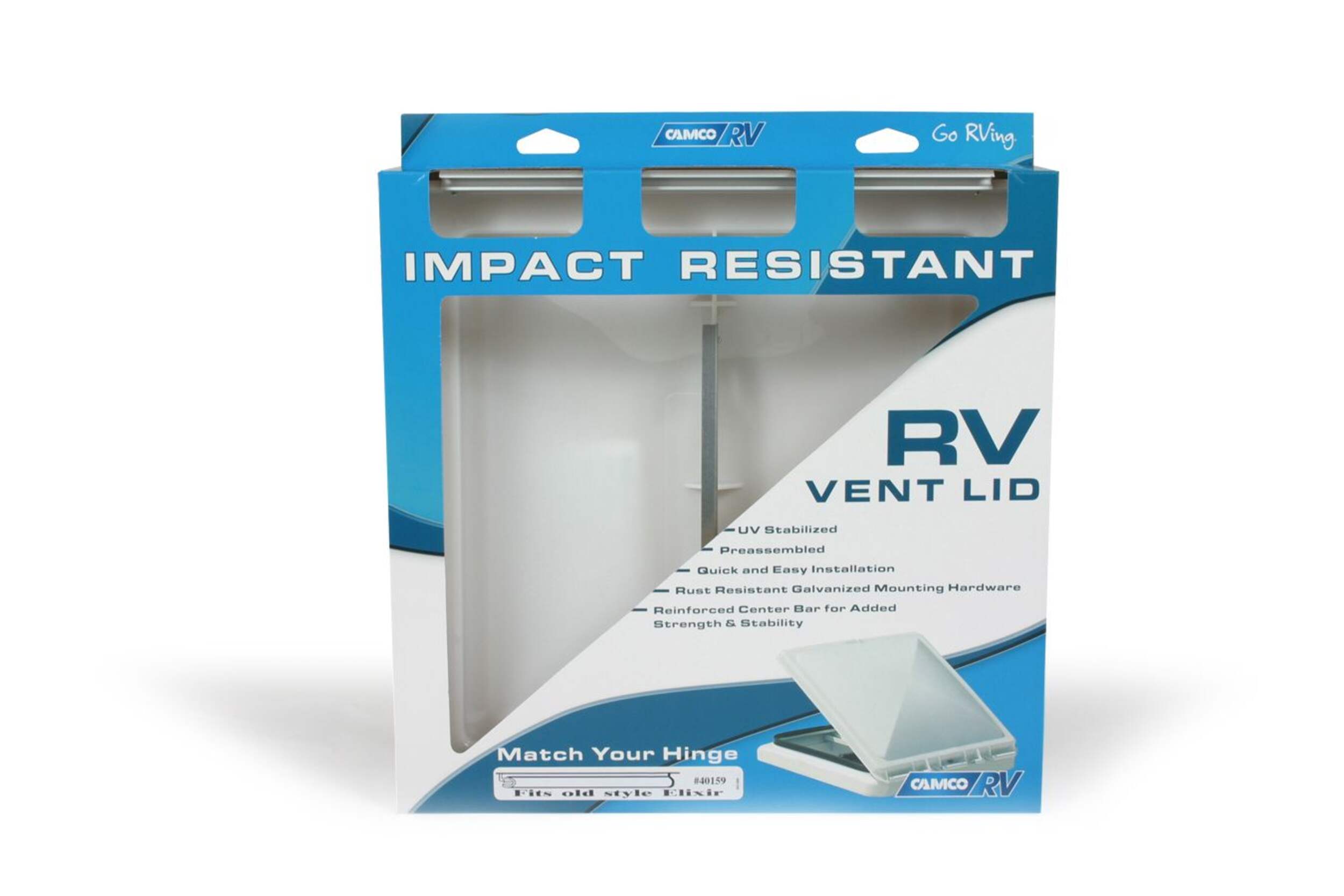 CAMCO RV Impact Resistant Vent Lid, 14 x 14-in Front_Flat