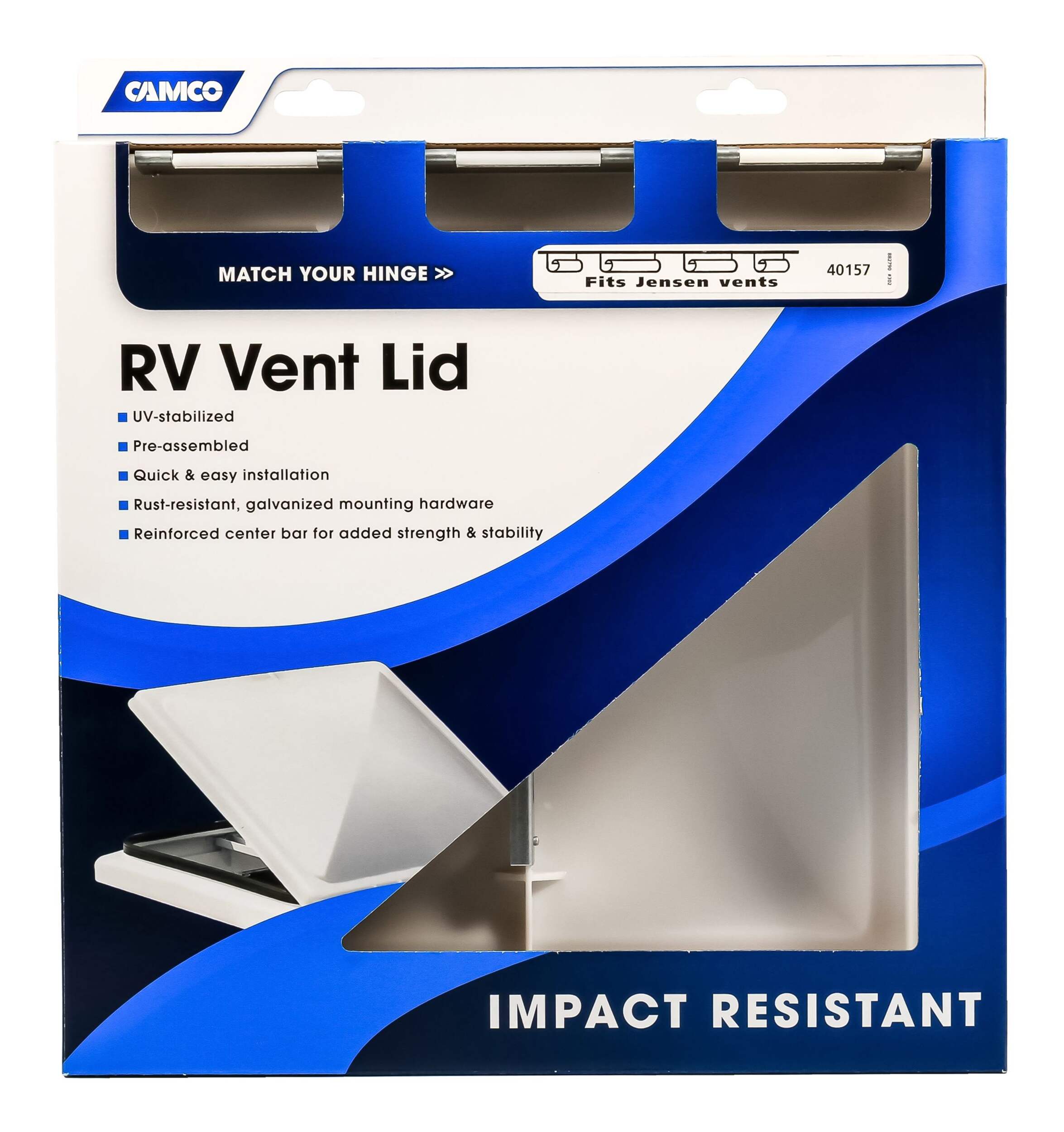 CAMCO RV Impact Replacement Vent Lid, Jensen to '93 Front_Flat