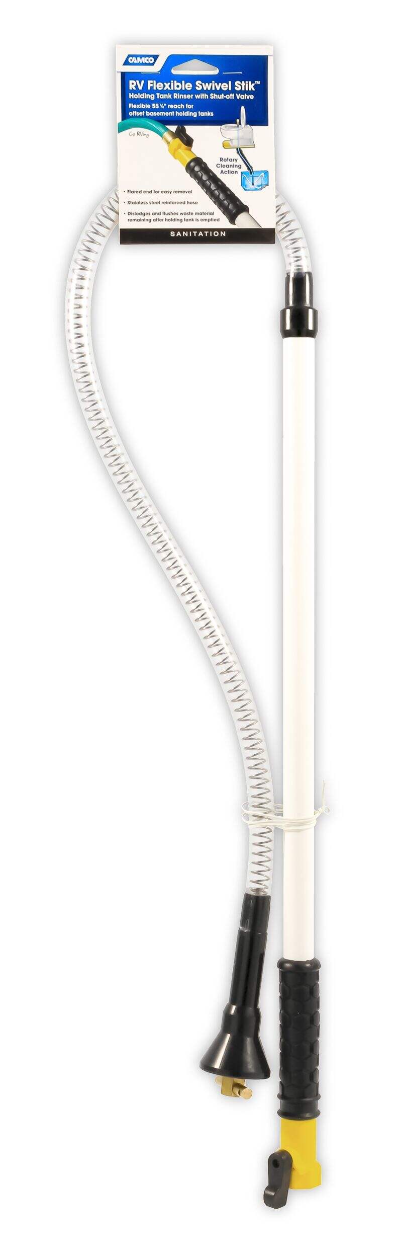 CAMCO 40074 55.5-in Flexible RV Swivel Stik Rinser Front_Flat