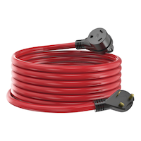 Energizer Heavy-Duty 30-Amp Heavy-Duty All-Weather Extension Cord, 25-ft, Red Composite_or_Mixed