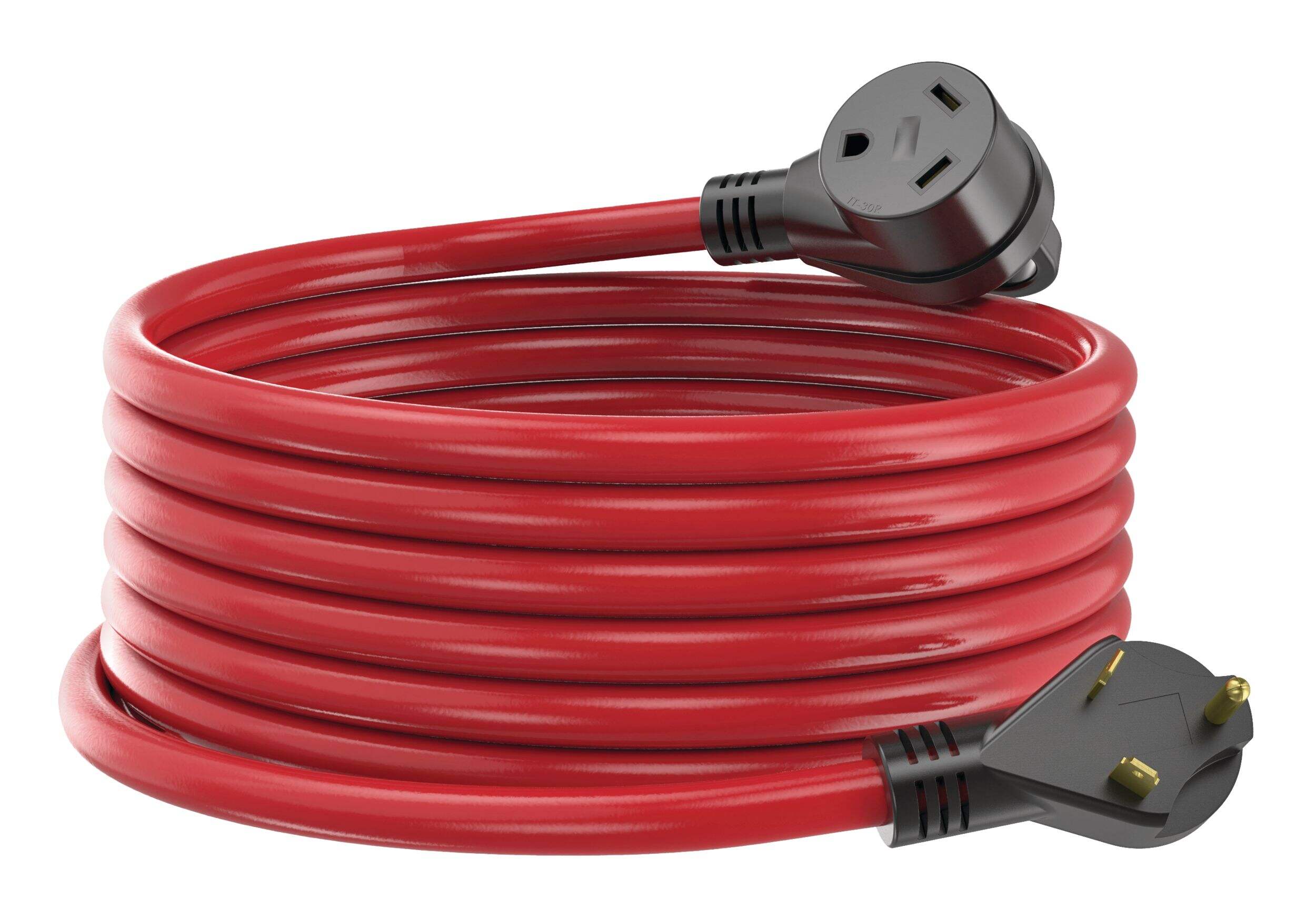 Energizer Heavy-Duty 30-Amp Heavy-Duty All-Weather Extension Cord, 25-ft, Red Composite_or_Mixed