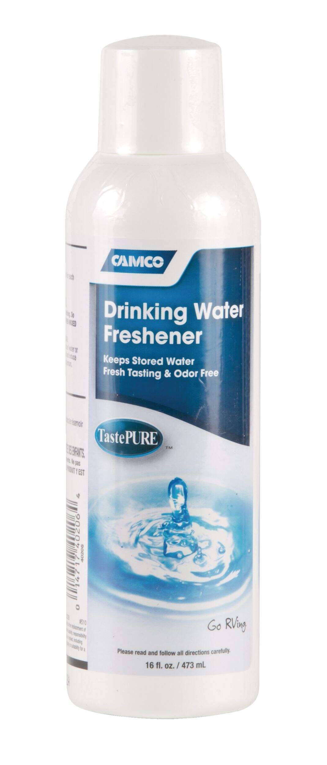CAMCO TastePURE Drinking Water Freshner for Water Tanks, 473mL Front_Flat