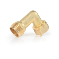 CAMCO 2250290 Degree Brass Hose Elbow with Gripper Front_Angled_Left