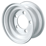 Roue de remorque Carlisle (5 écrous), blanc, 8 x 3,75 Front_Three_Fourths_Angled_Right