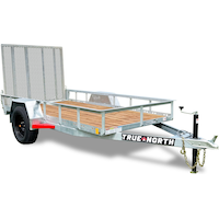 Remorque utilitaire galvanisée True North, 60 po x 10 pi Front_Angled_Right