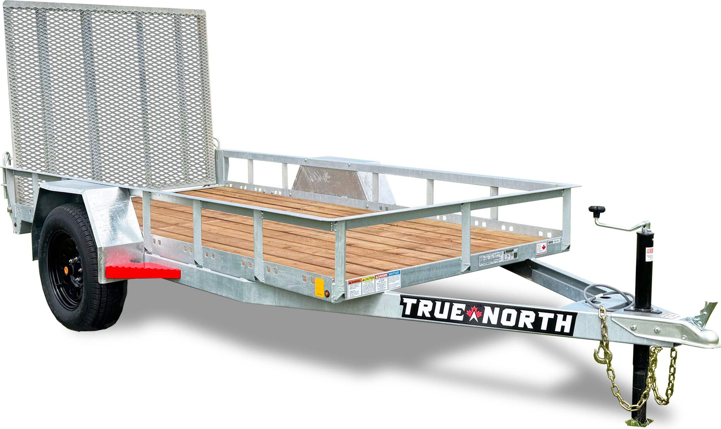 True North 60-in x 10-ft Galvanized Utility Trailer Front_Angled_Right