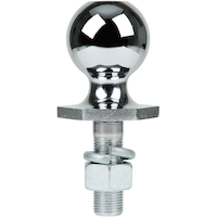 Boule de remorquage chromée REESE Towpower Interlock, 2 po Front_Flat