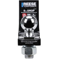 REESE Towpower Interlock® Trailer Hitch Ball Mount Starter Kit, 5-in Drop Front_Flat