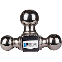 MotoMaster Tri-Ball Trailer Hitch Mount, Black Nickel, 2-in Shank Front_Flat