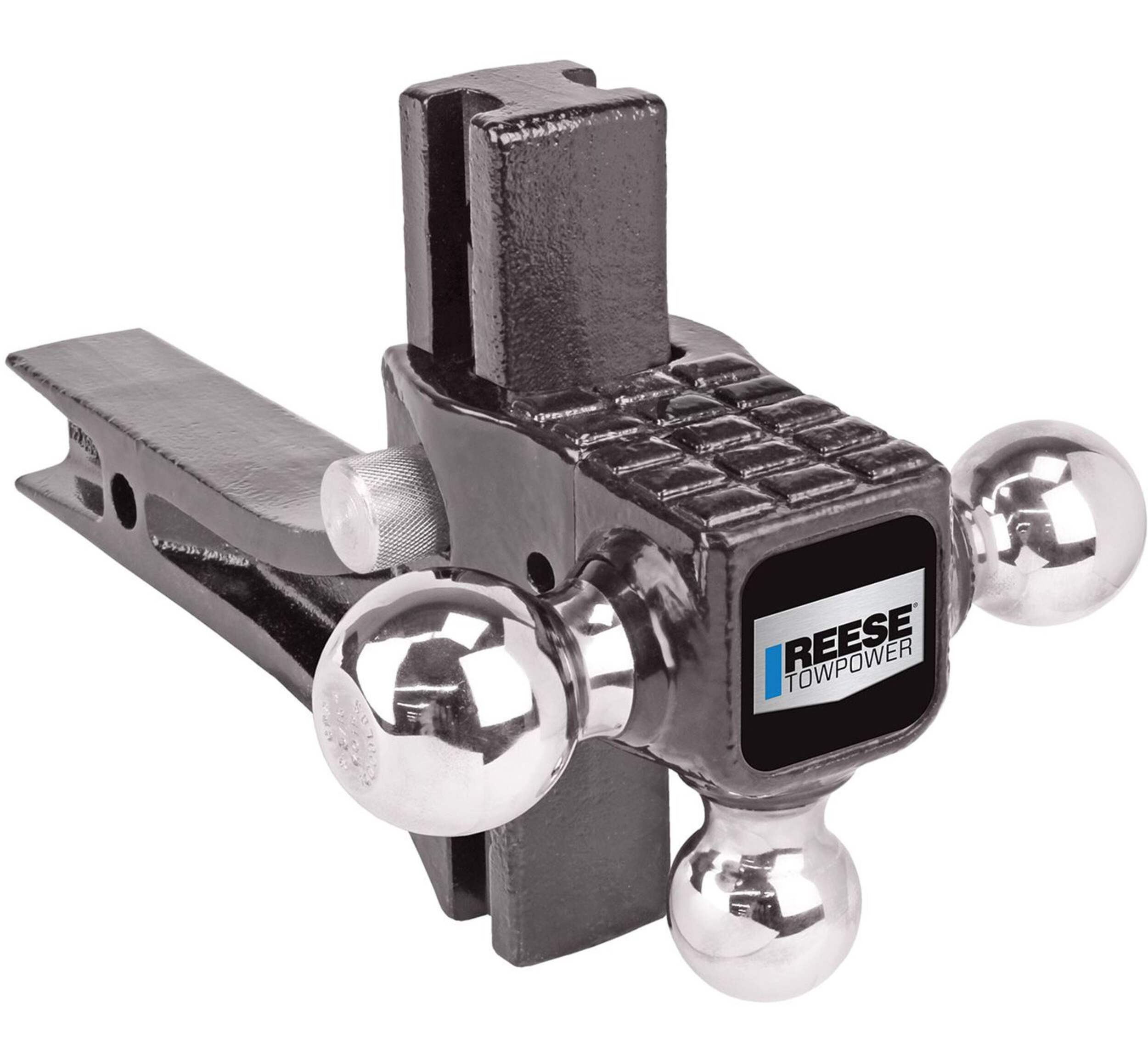 Support réglable pour boule d'attelage de remorques 3 boules REESE Towpower Front_Three_Fourths_Angled_Right