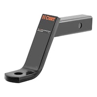 CURT 45070 Class 3 Ball Mount Shank, 2-in Shank, 7,500-lb, 6-in Drop, 9-1/4-in Long Front_Three_Fourths_Angled_Left