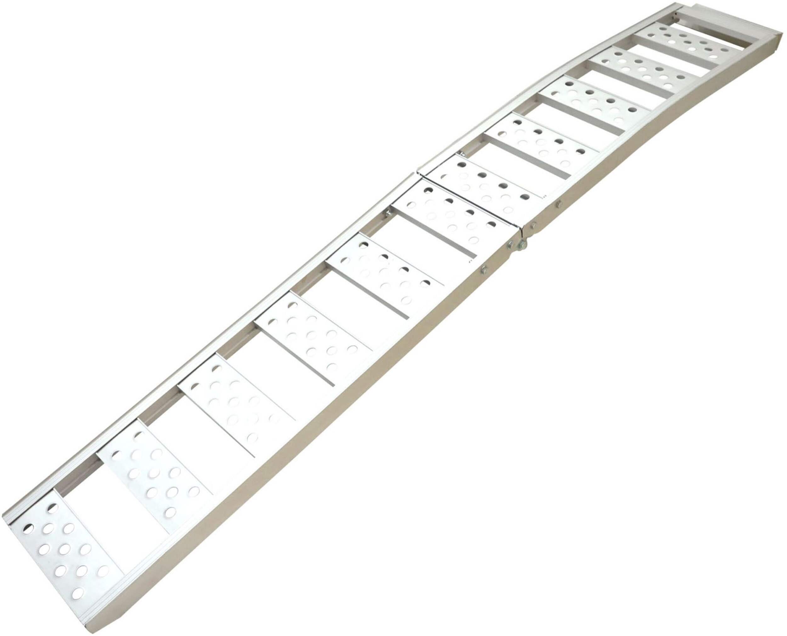 PRIME1 Aluminum Bi-Folding Arched Loading Ramp w/ Adjustable Straps, 85 x 12-in Front_Angled_Left