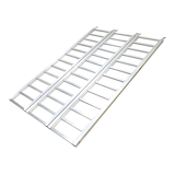 Aluminum Tri-Panel Loading Ramp w/ Adjustable Straps, 77 x 50-in, 1500-lb Front_Three_Fourths_Angled_Left