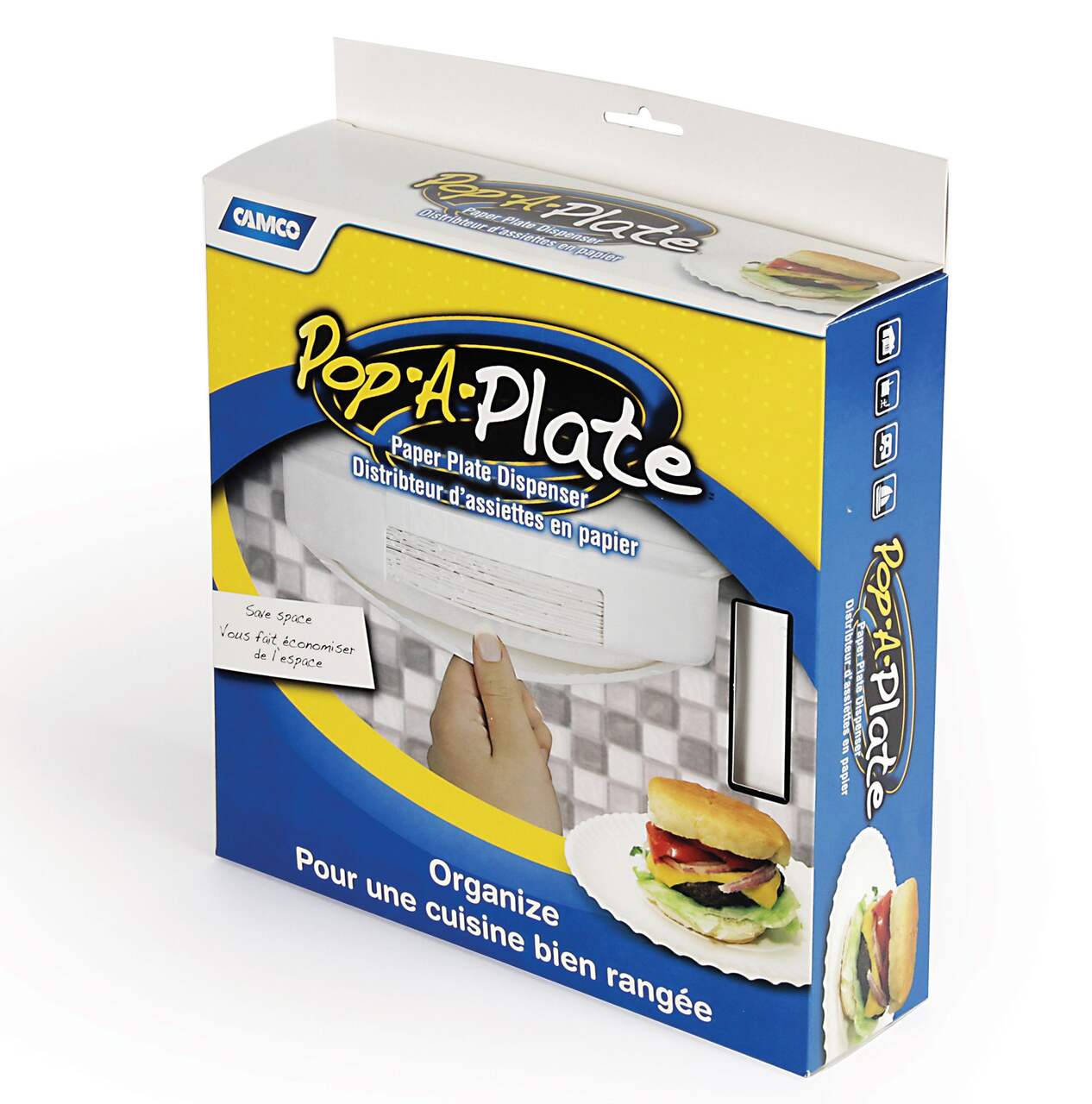 Pop A Plate, kitchen, travel, paper, plastic, Save counter space with  this Pop A Plate. The Pop-A-Plate dispenser mounts easily and keeps your disposable  plates easily accessible. Under-cabinet