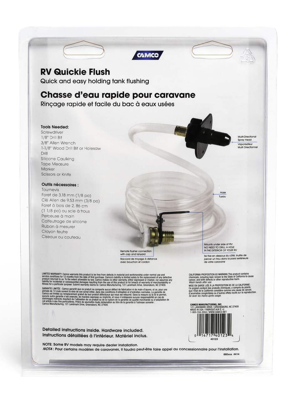 CAMCO 40123 Quickie Flush 8-in RV Holding Tank Rinser Kit