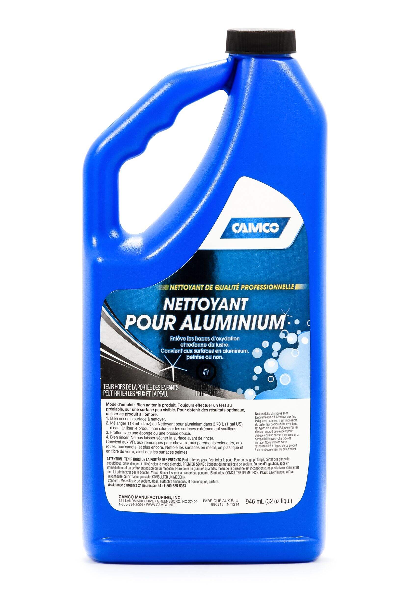 Nettoyant d'aluminium pour VR Camco, 946 mL Front_Flat