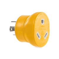 CAMCO 55338-Amp 125V/3750W RV Generator Adapter, L14-30 To 5-15 (2) Front_Three_Fourths_Angled_Right