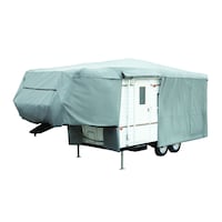 Leopard Premium 5th Wheel RV Cover, Fits 26-ft to 29-ft RV Front_Three_Fourths_Angled_Left
