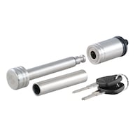 CURT 23517 1/2-in Hitch Lock with 5/8-in Adapter (1-1/4-in or 2-in Receiver) Front_Elevated