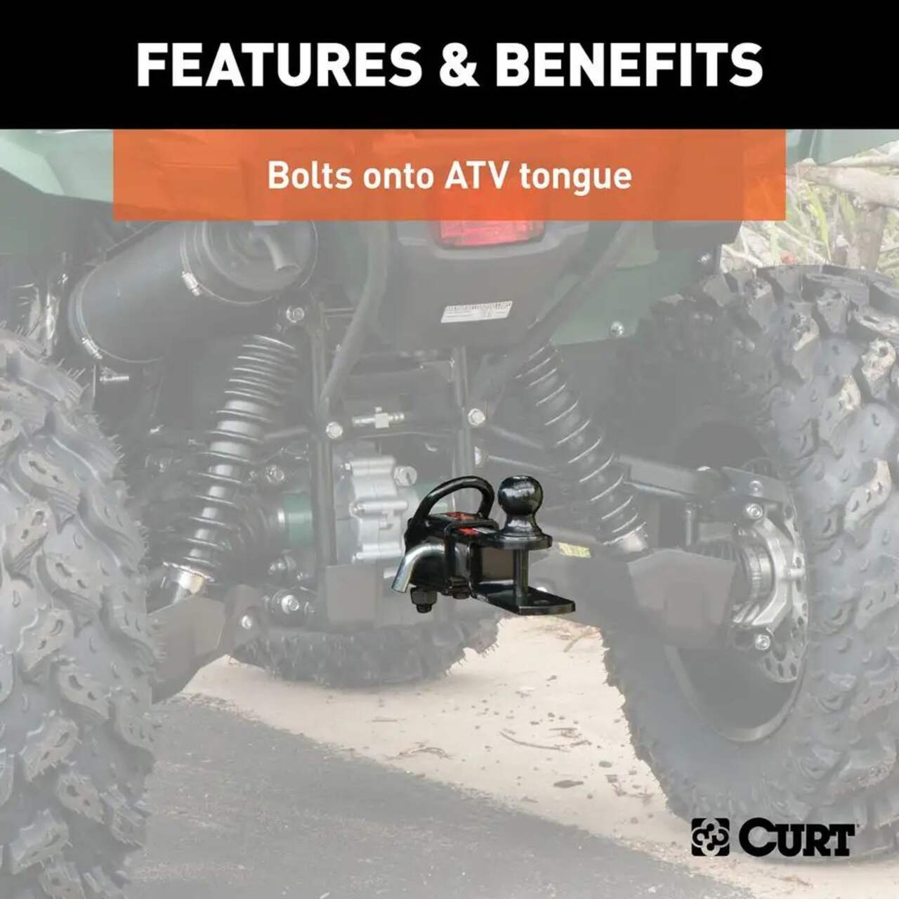 CURT ATV Towing Starter Kit with 2-in Shank & 1-7/8-in Trailer Ball